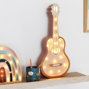 Kinderlampe aus Holz "Gitarre" handgefertigt