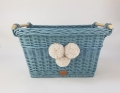 Korb-Aufbewahrungskorb-rattan-spielzeugskiste-blau