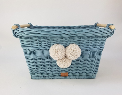 Korb-Aufbewahrungskorb-rattan-spielzeugskiste-blau
