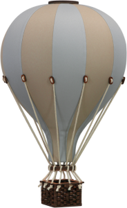 Kinderzimmer Deko Heissluftballoon blau/beige in zwei Größen M/L