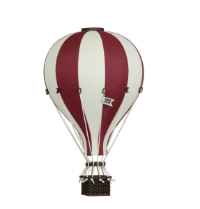 Kinderzimmer Deko - Heissluftballon in Rot/Ecru, zwei Größen M/L