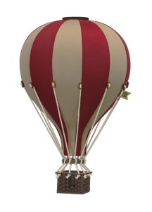 Kinderzimmer Deko Heissluftballoon rot/beige, zwei Größen M/L